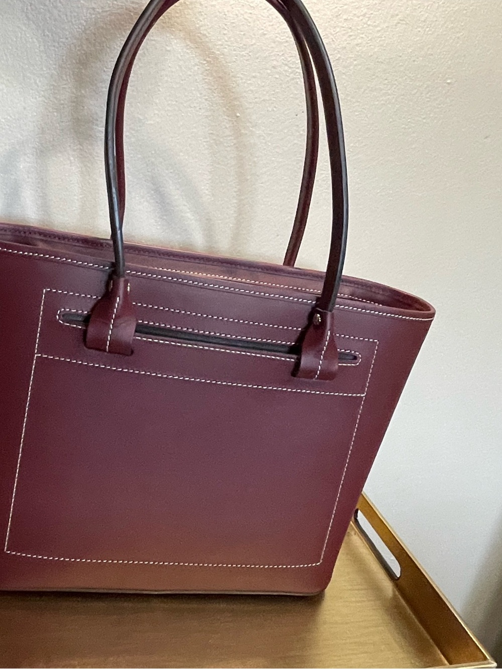 Dooney & Bourke BBECN1562 BXBX Burgundy Leather Tote Bag - Picture 12 of 15